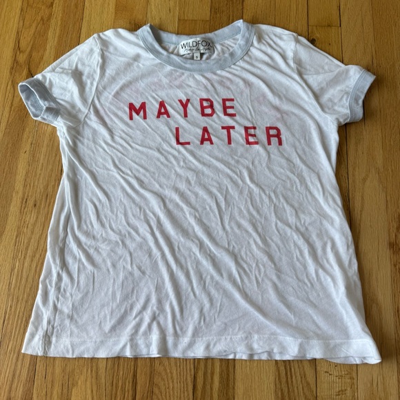 Wildfox Maybe Later Maybe Never Graphic Tee - Picture 2 of 5